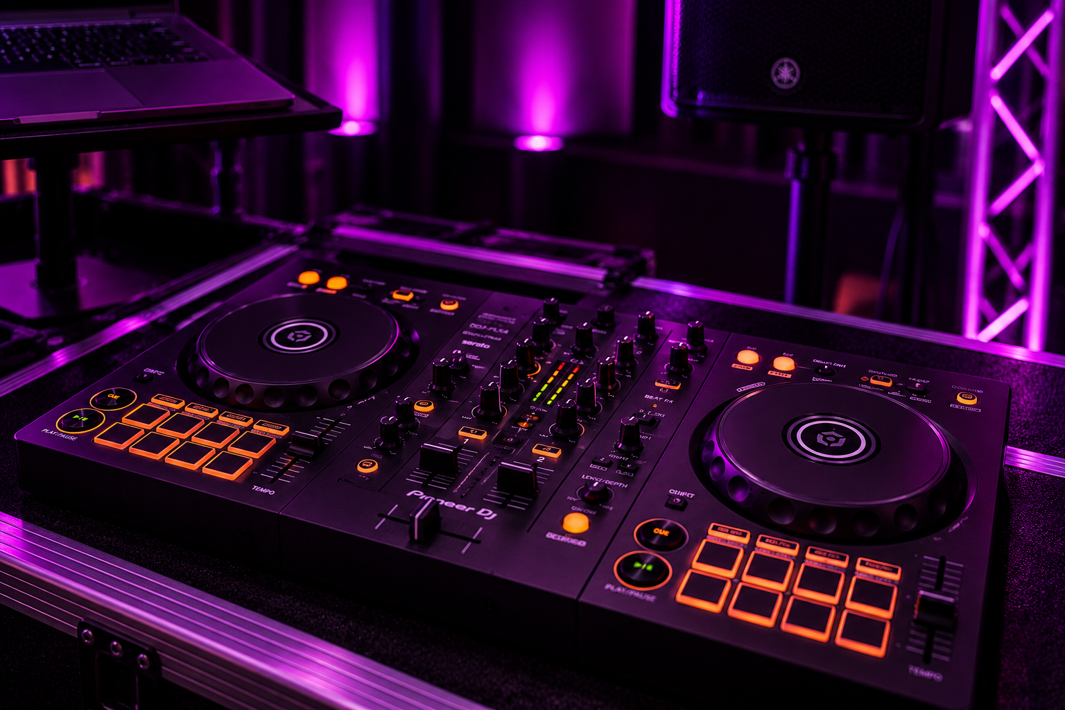 DJ equipment and event lighting