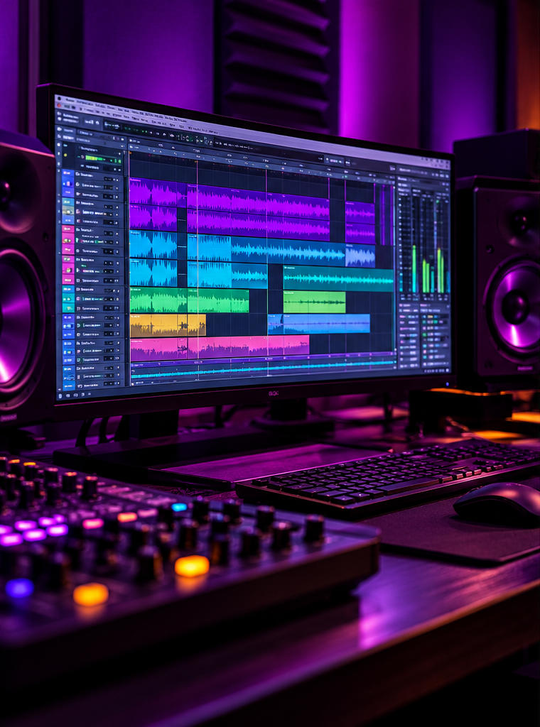 Digital audio editing workspace