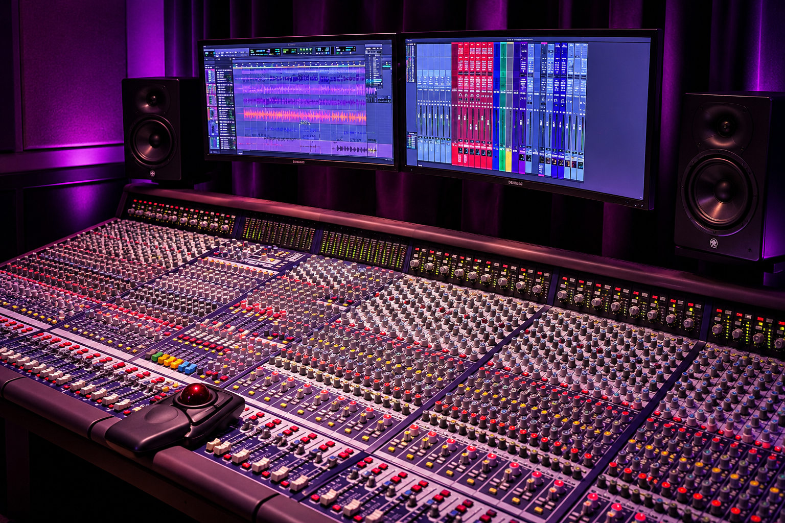 Audio mixing console