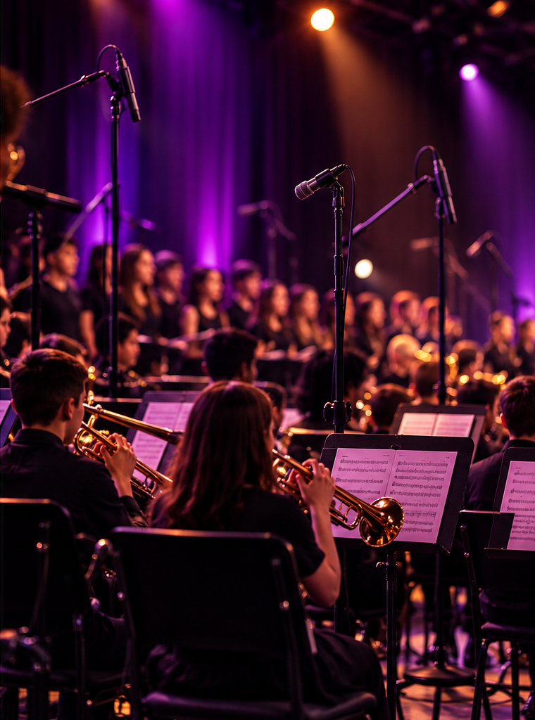 School band and choir performance